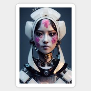 Mechanical Geisha Sticker